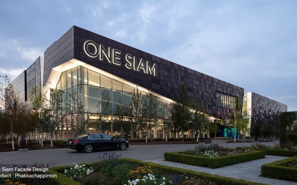 ผลงานออกแบบติดตั้งฟาซาดคาเฟ่และร้านอาหาร ONE SIAM
